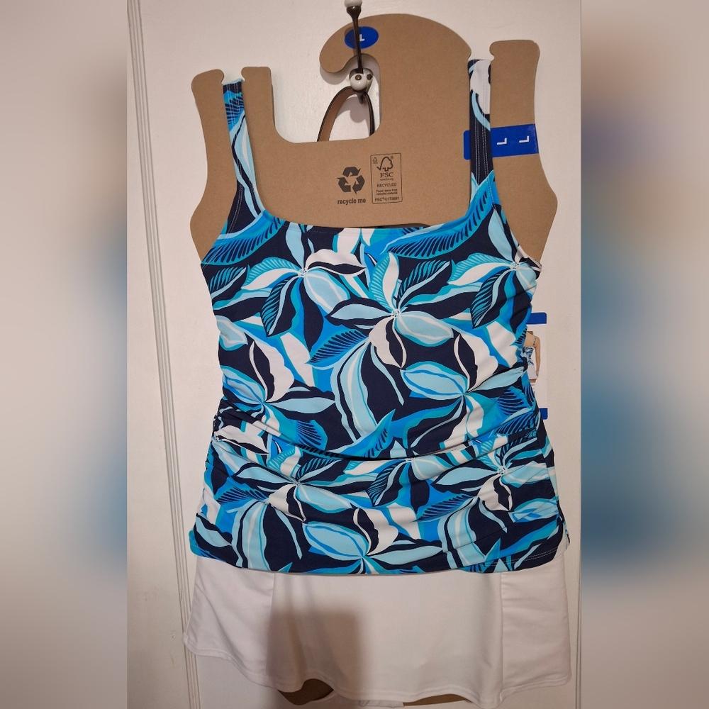 Blue Floral Tank Top